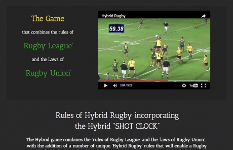 sydney website design for Hybrid Rugby