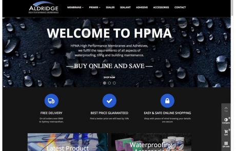 sydney website design for HPMA waterproofing materials